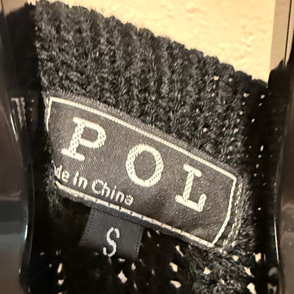 Black POL knit fur sweater vest UNIQUE size small NEW - Picture 7 of 7